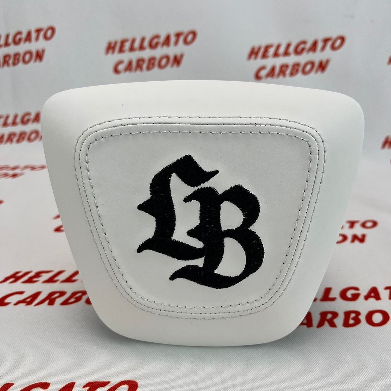 Custom 2024 Tesla Model 3 Steering Wheel – Gloss Black Carbon Fiber | Flat Top & Flat Bottom | Heated | White Leather - Image 7