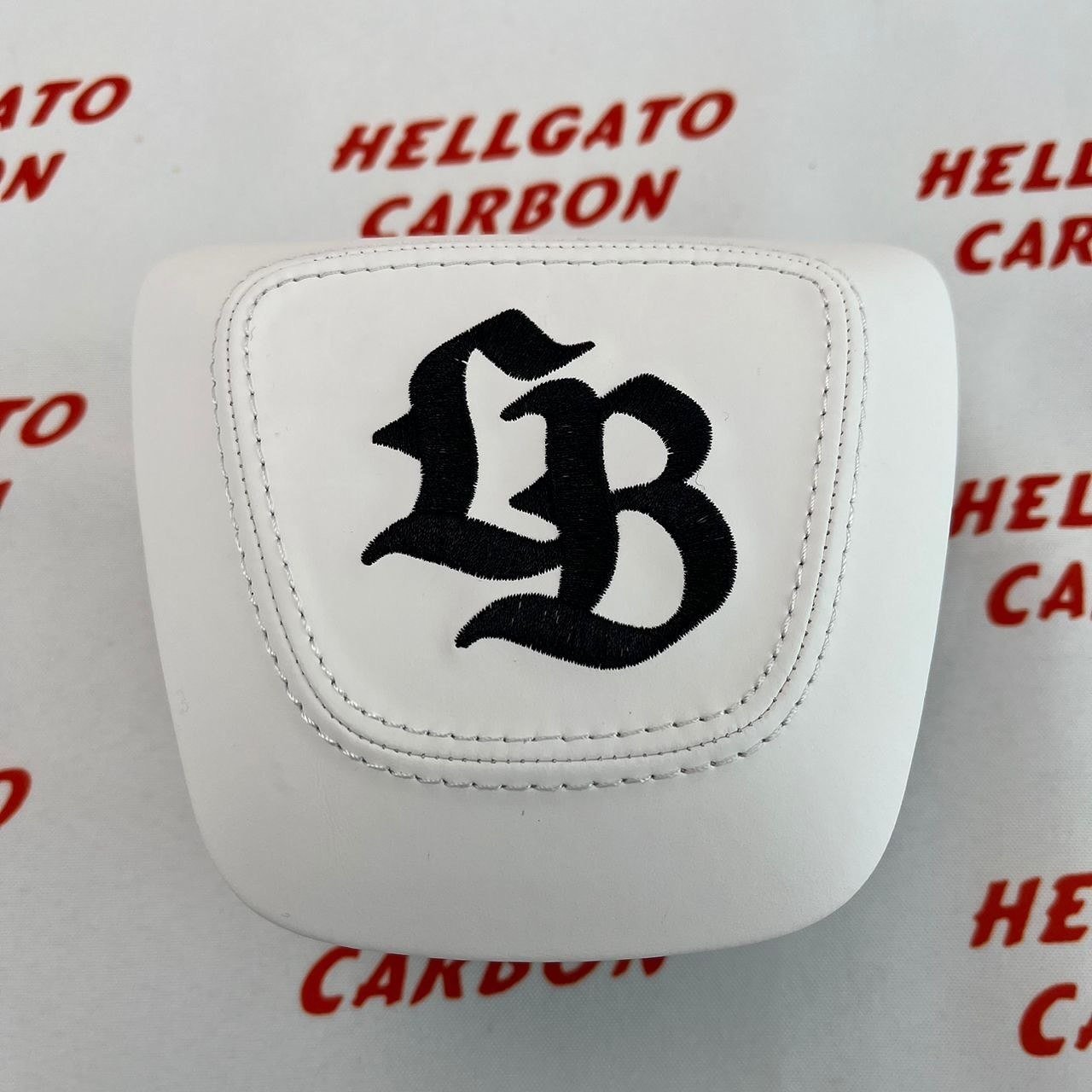 Custom 2024 Tesla Model 3 Steering Wheel – Gloss Black Carbon Fiber | Flat Top & Flat Bottom | Heated | White Leather - Image 6