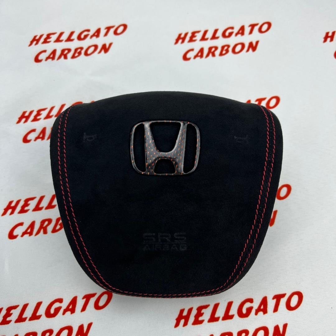 Custom 2013 Honda Pilot OEM Steering Wheel – Red Reflective Carbon Fiber | Flat Bottom | Alcantara - Image 6