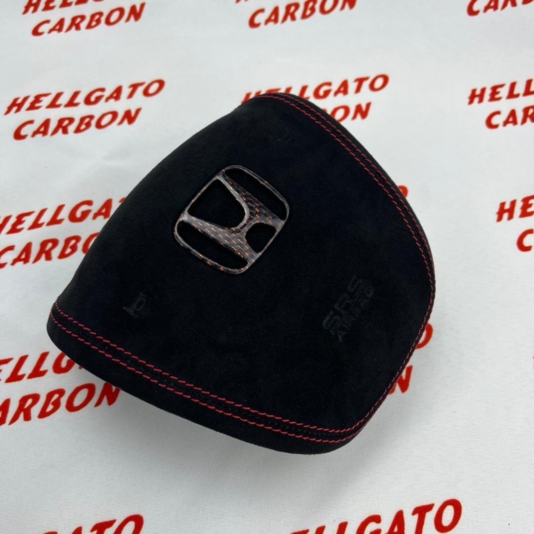 Custom 2013 Honda Pilot OEM Steering Wheel – Red Reflective Carbon Fiber | Flat Bottom | Alcantara - Image 7
