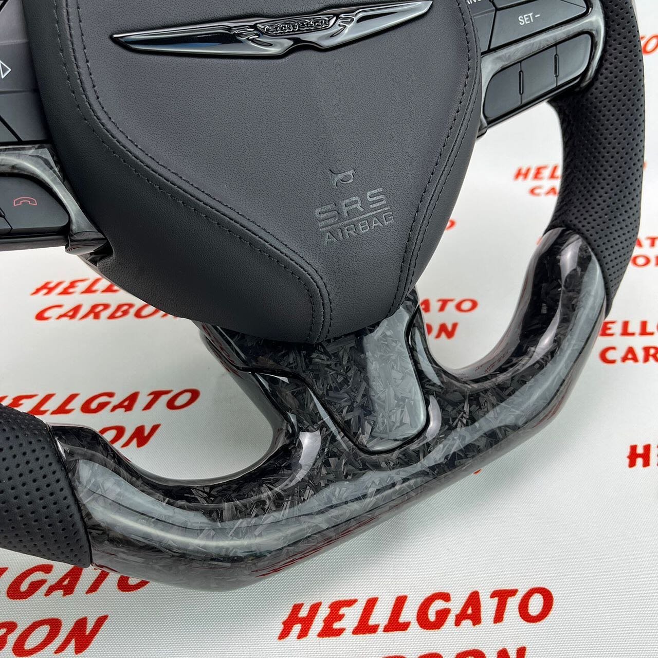Custom 2015–2023 Chrysler 300 Genuine OEM Steering Wheel – Black Forged Carbon Fiber | Flat Bottom | Performance Upgrade - Image 5