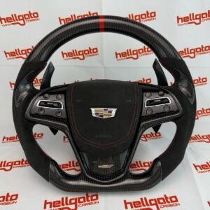 Full Custom 2017 Cadillac CTS-V OEM Steering Wheel – Gloss Black Carbon Edition
